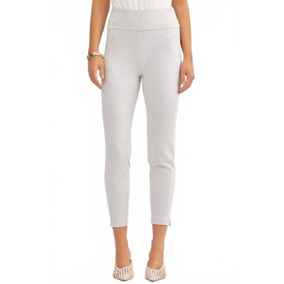 DEAR SCARLETT Pants - NEW DEAR SCARLETT magic high waisted skinny capri pants in pearl gray